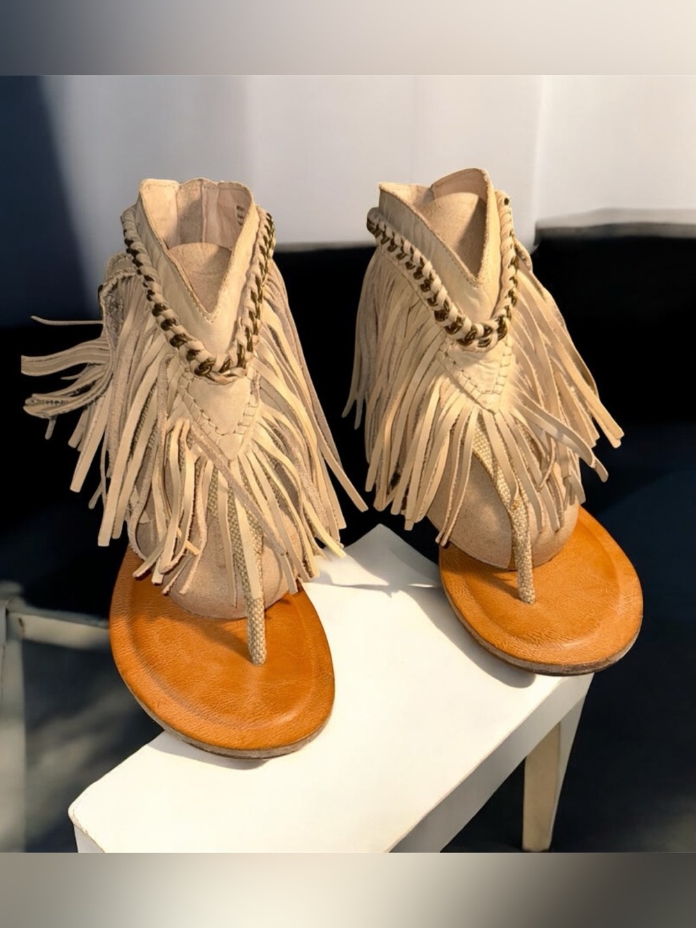 Naughty Monkey Tan Fringe
Sandals Bohemian Chic 8.5
